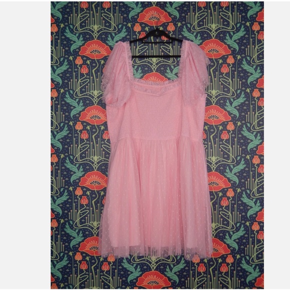 Jessakae Pink Smocked Elastic Tulle Party Dress Nwt 4X - Picture 6 of 6